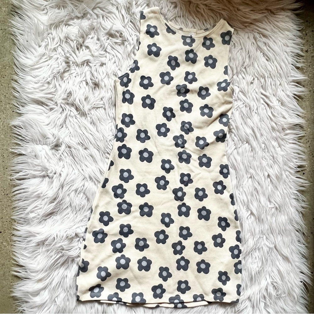 SOLD RVCA gogo mini dress white and blue 70s style size XS - Picture 3 of 7